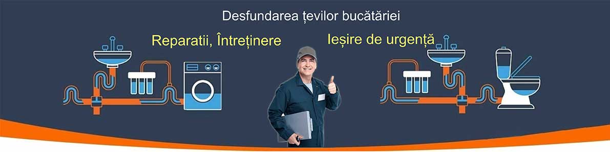 Desfundarea țevilor bucătăriei